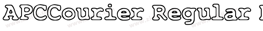 APCCourier Regular R字体转换